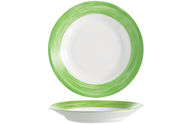 Arcoroc Brush Vert Assiette creuse 22,5cm
